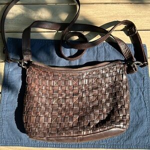 Ashwood dark brown leather handbag